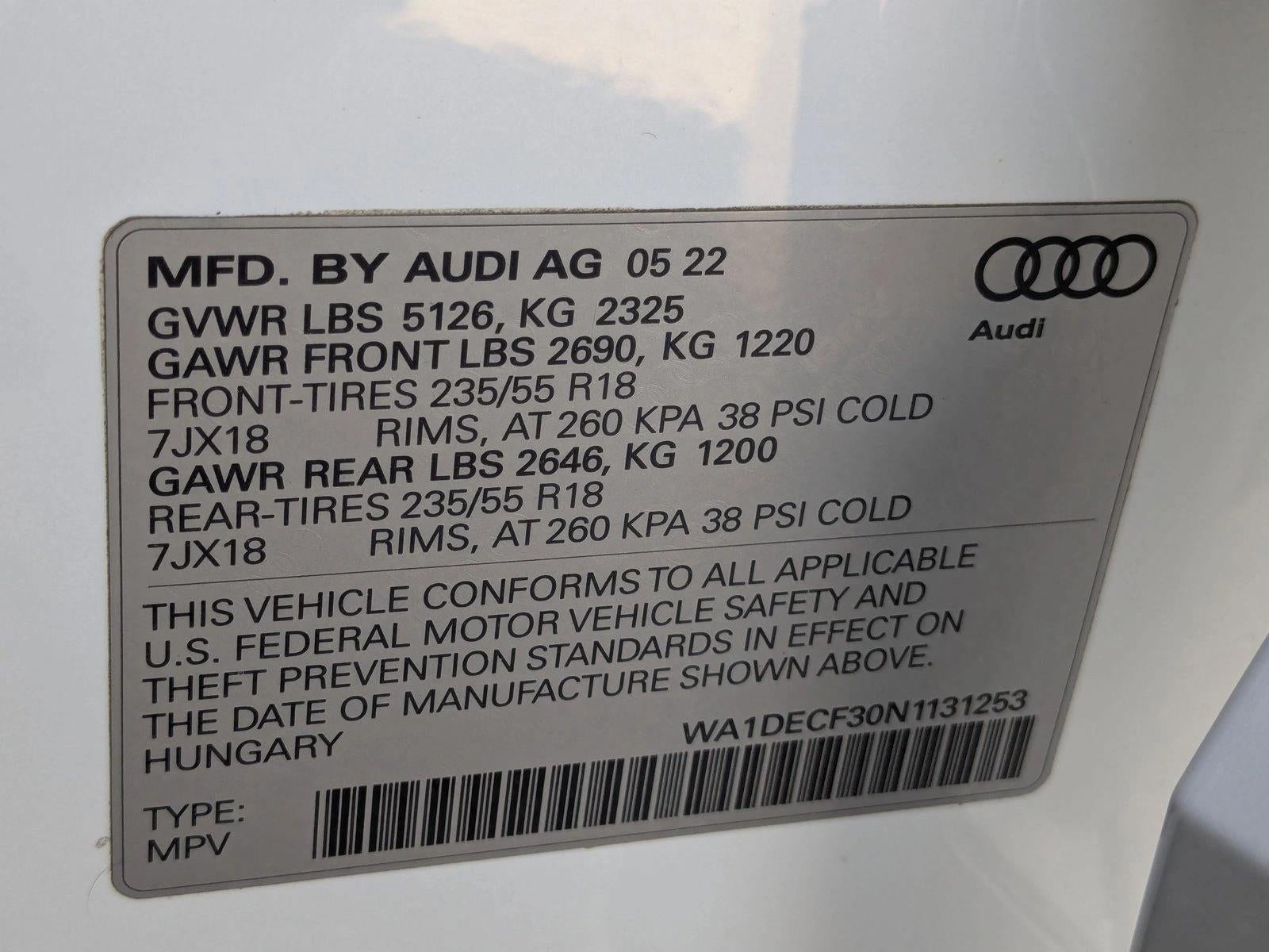 2022 Audi Q3 S line Premium 45 TFSI quattro