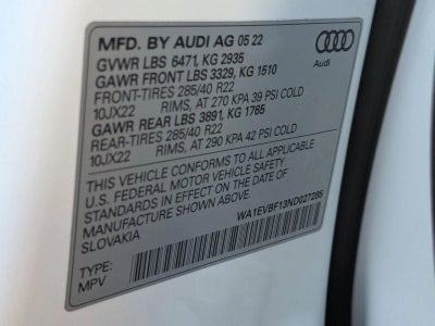 2022 Audi Q8 Premium Plus 55 TFSI quattro