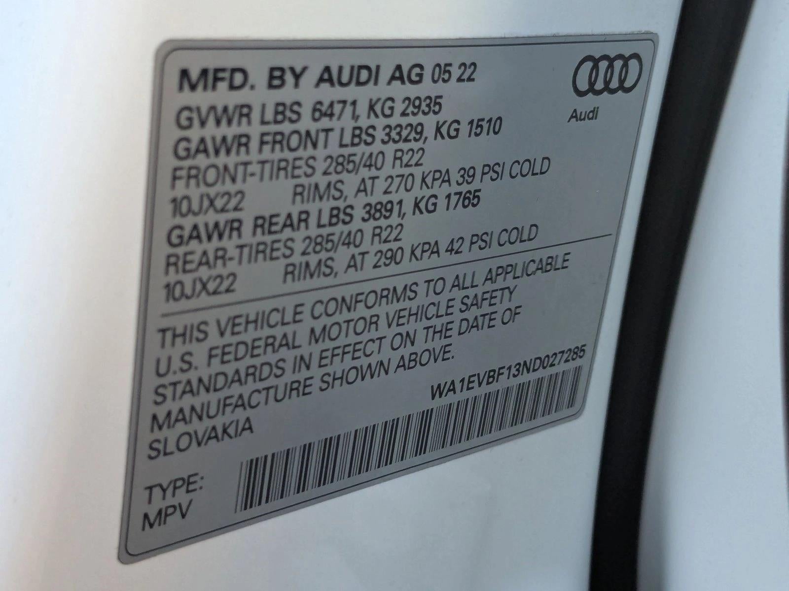 2022 Audi Q8 Premium Plus 55 TFSI quattro