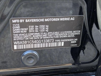 2016 BMW 535i Sedan