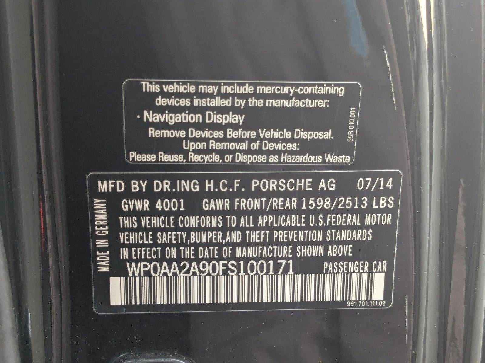 2015 Porsche 911 2dr Cpe Carrera