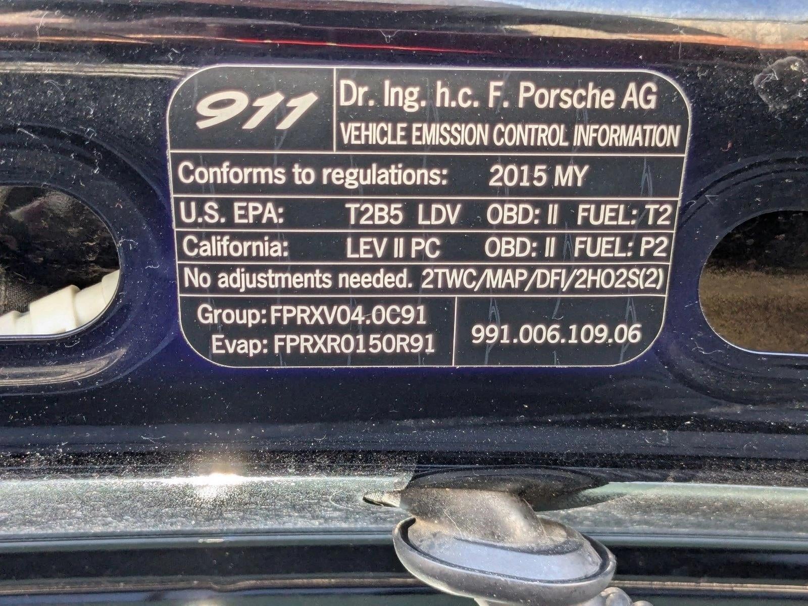 2015 Porsche 911 2dr Cpe Carrera
