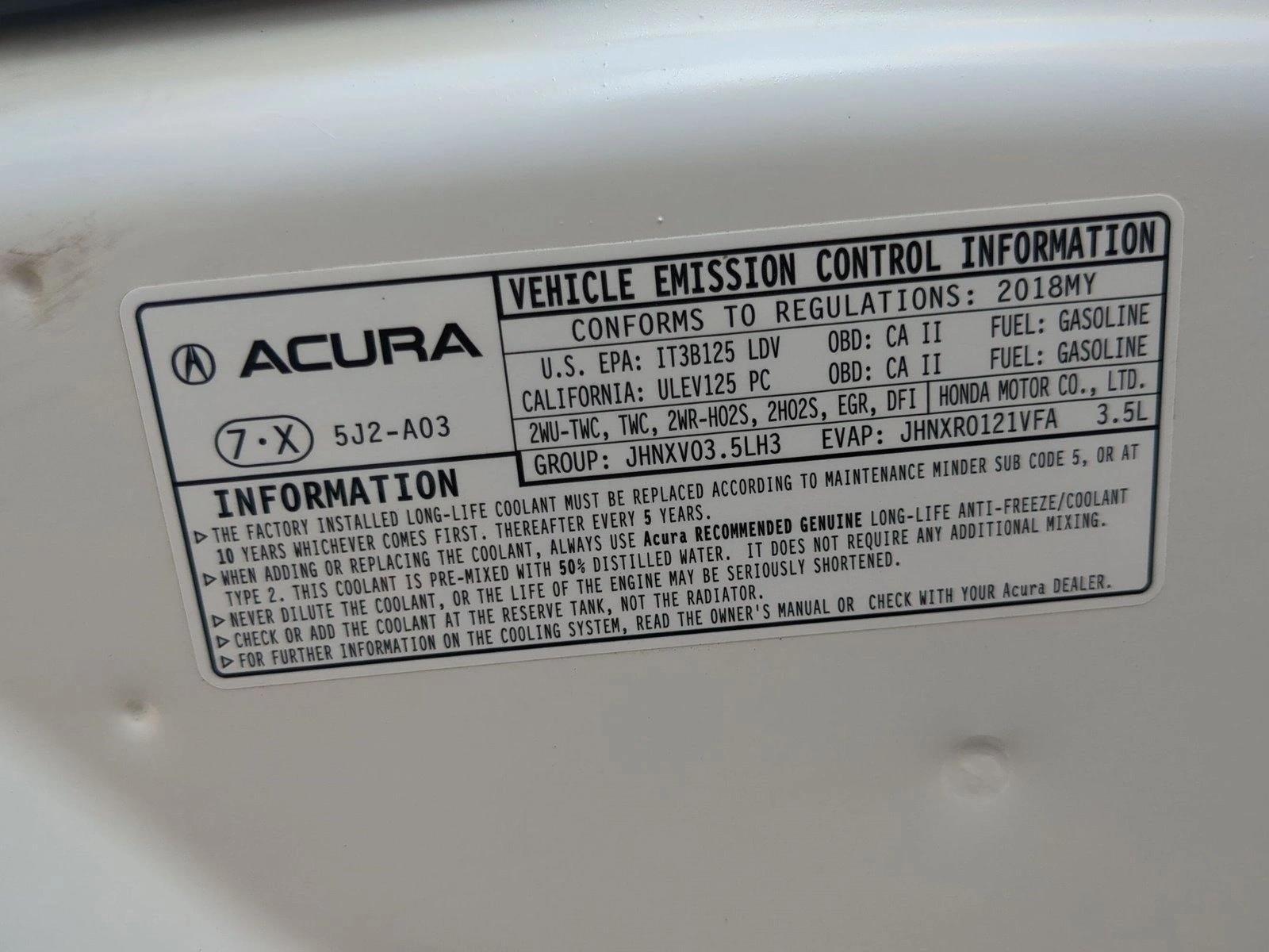 2018 Acura TLX 3.5L FWD w/Technology Pkg