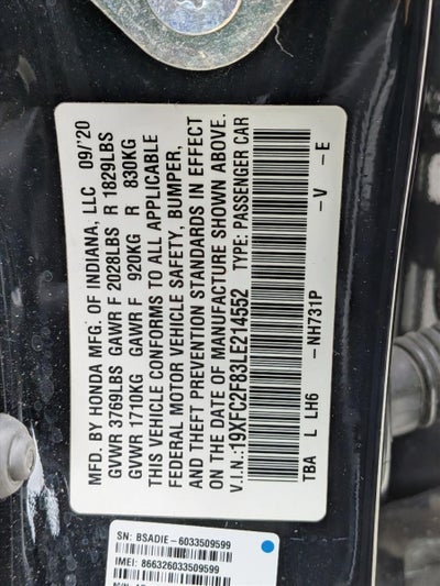 2020 Honda Civic Sedan Sport CVT