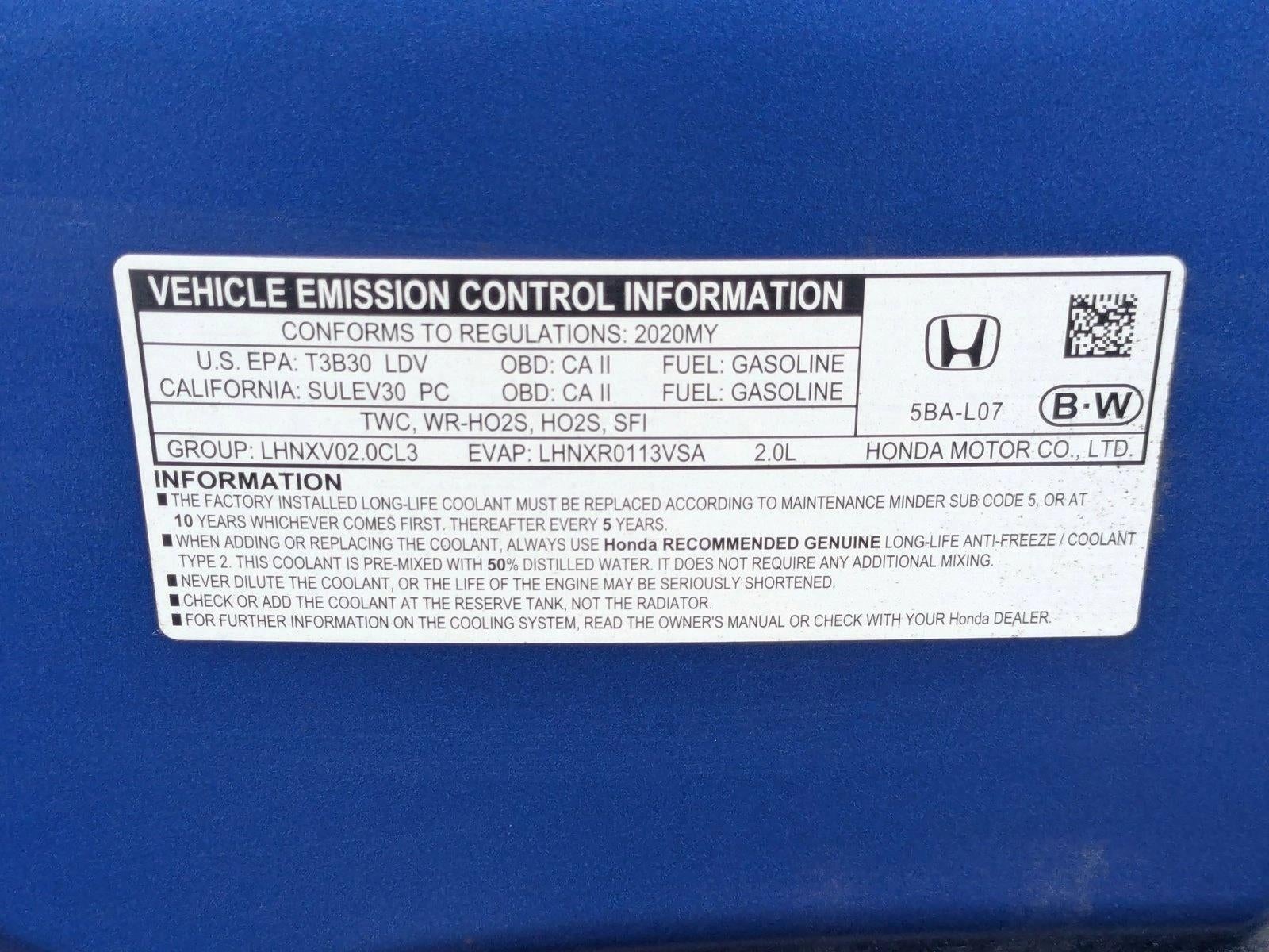 2020 Honda Civic Sedan Sport CVT