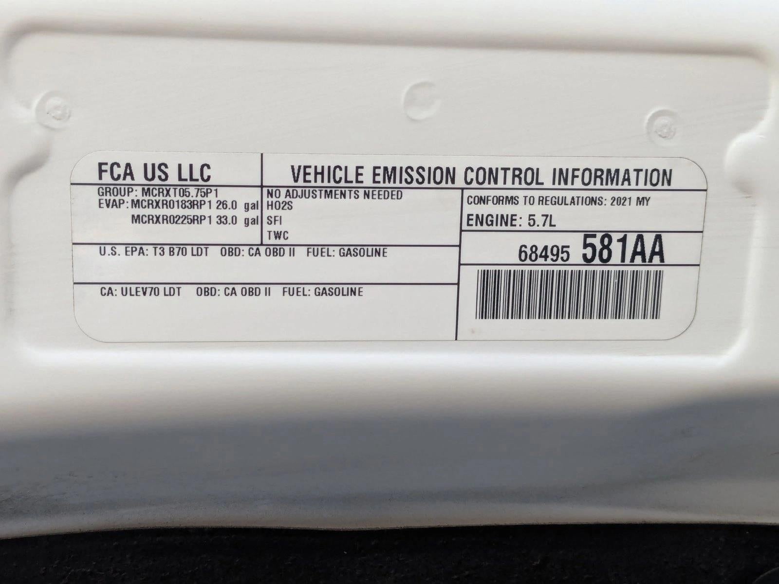 2021 RAM 1500 Laramie 4x2 Crew Cab 5'7" Box