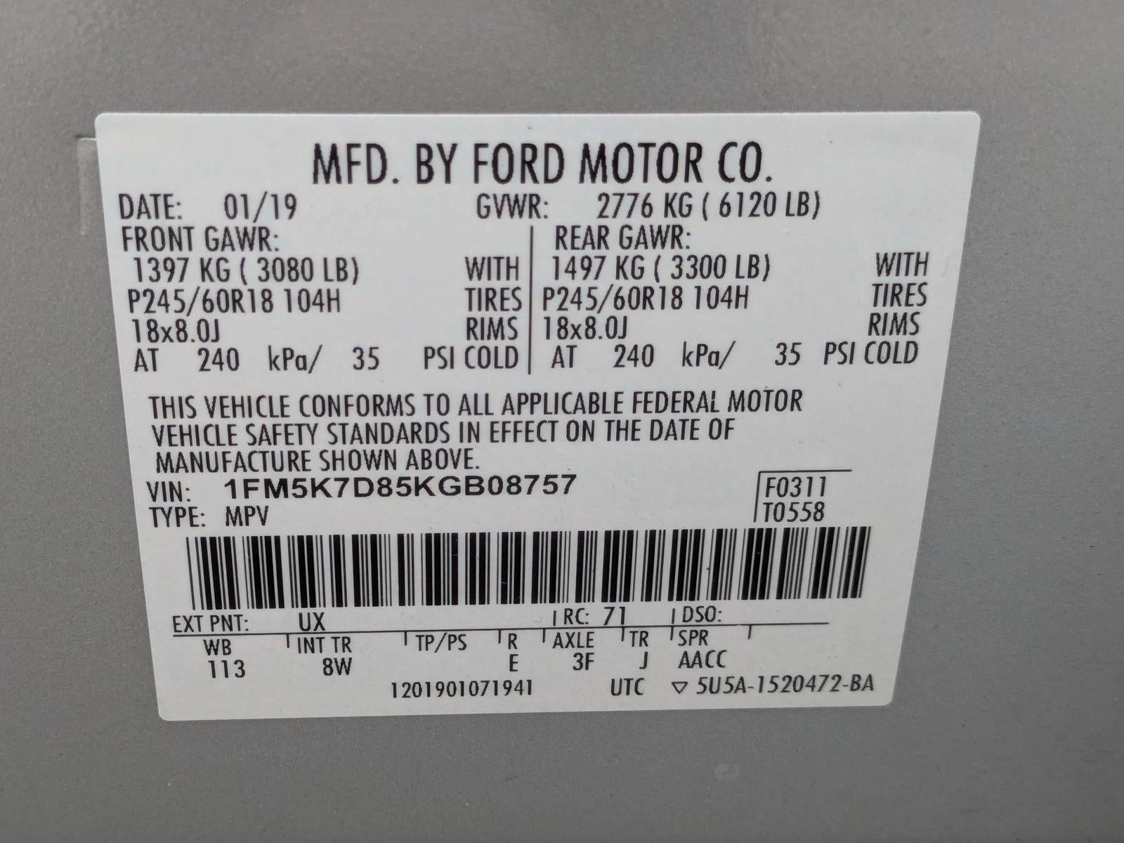 2019 Ford Explorer XLT FWD