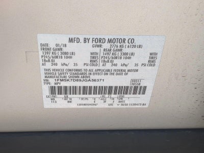 2018 Ford Explorer XLT FWD