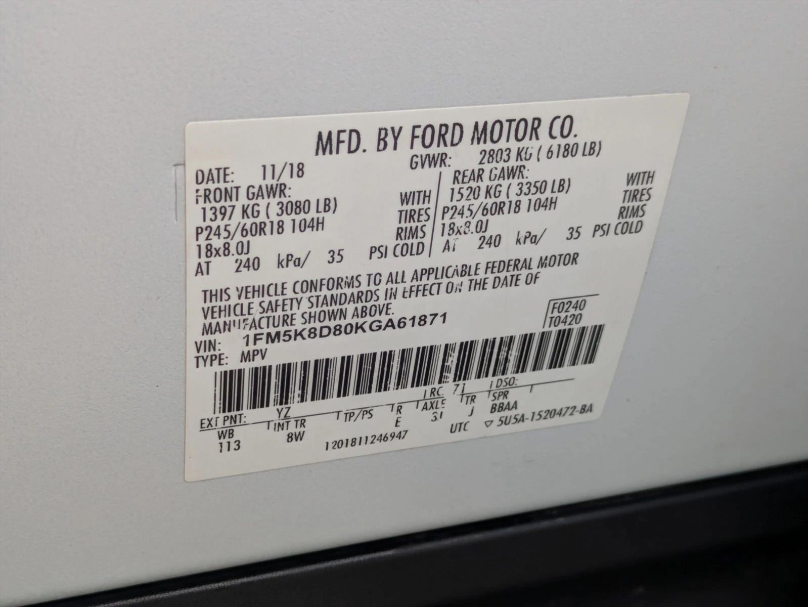 2019 Ford Explorer XLT 4WD