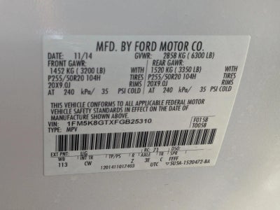 2015 Ford Explorer 4WD 4dr Sport