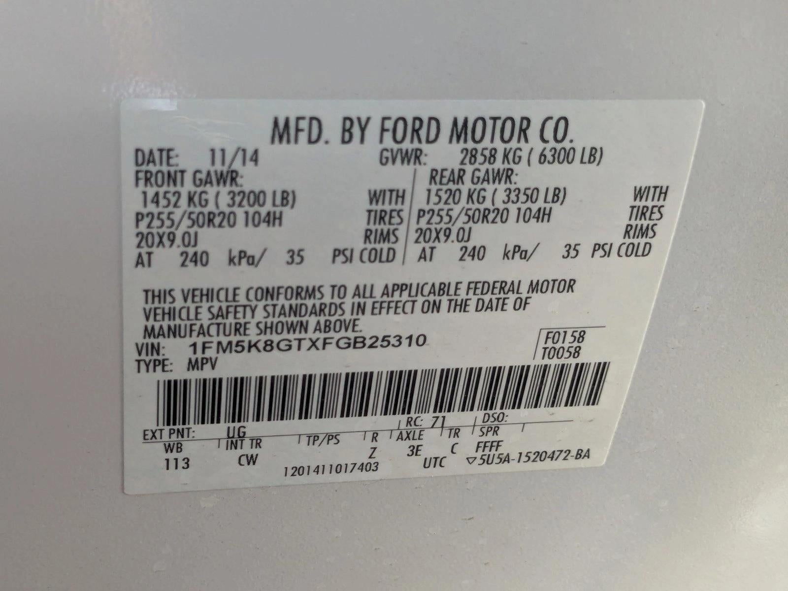 2015 Ford Explorer 4WD 4dr Sport