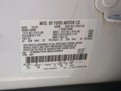 2021 Ford Explorer XLT RWD