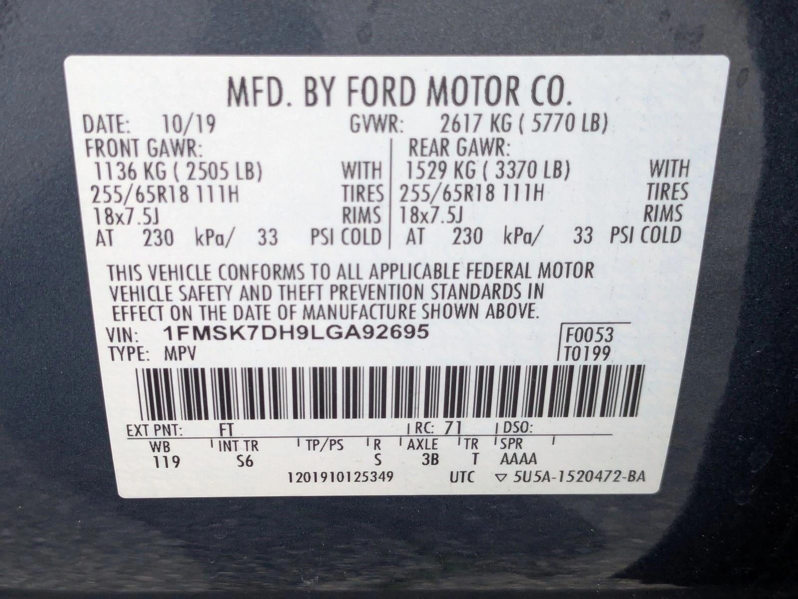 2020 Ford Explorer XLT RWD