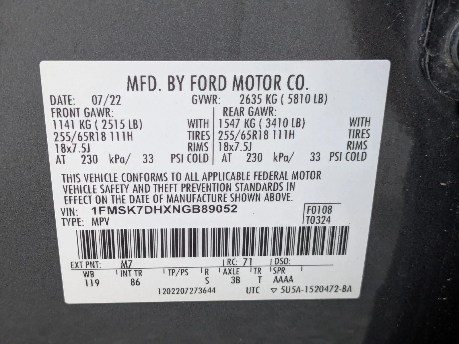 2022 Ford Explorer XLT RWD