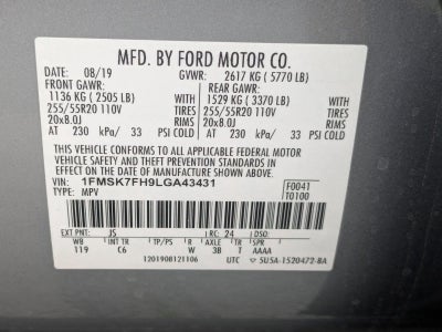 2020 Ford Explorer Limited RWD