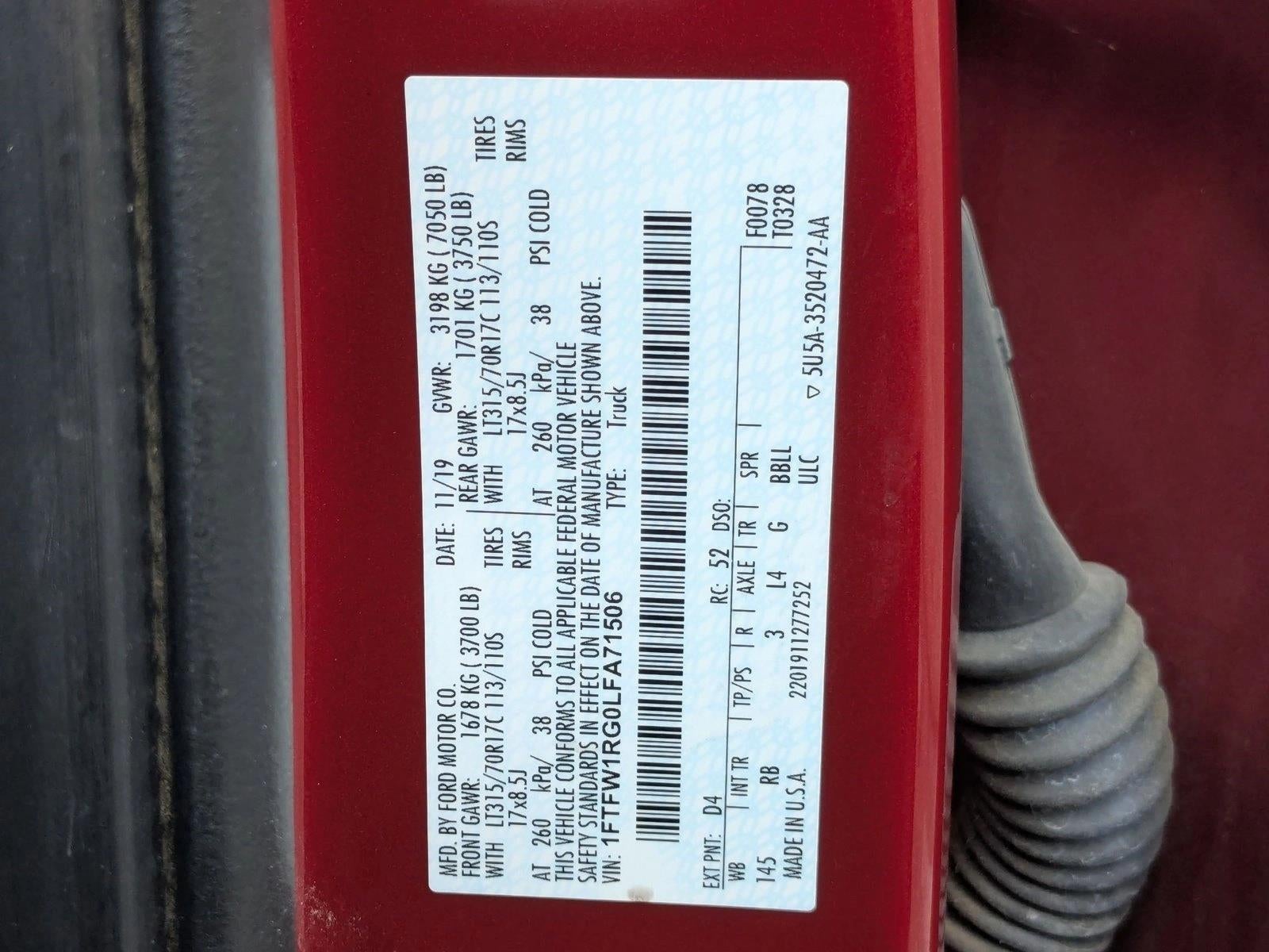 2020 Ford F-150 Raptor 4WD SuperCrew 5.5' Box