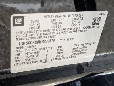 2017 Chevrolet Tahoe 2WD Premier