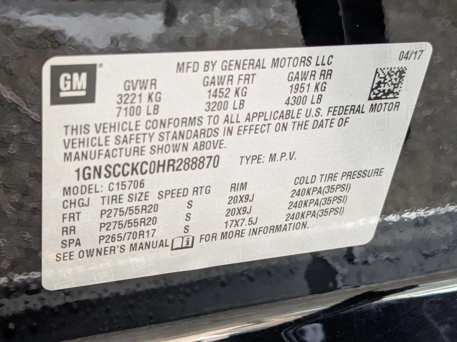 2017 Chevrolet Tahoe 2WD Premier
