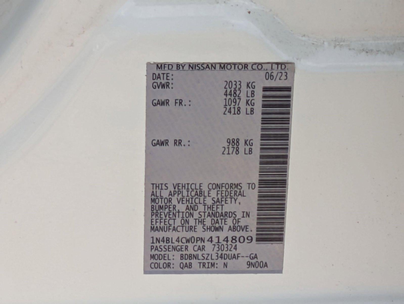 2023 Nissan Altima 2.5 SR AWD Sedan