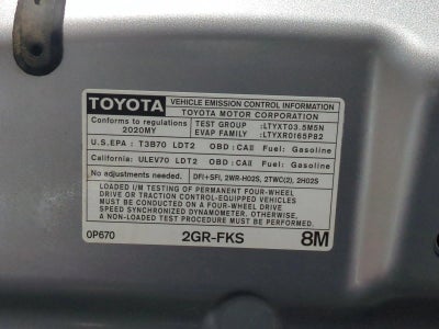 2020 Toyota Tacoma 2WD 2WD SR5 Double Cab 5' Bed V6 AT (Natl)