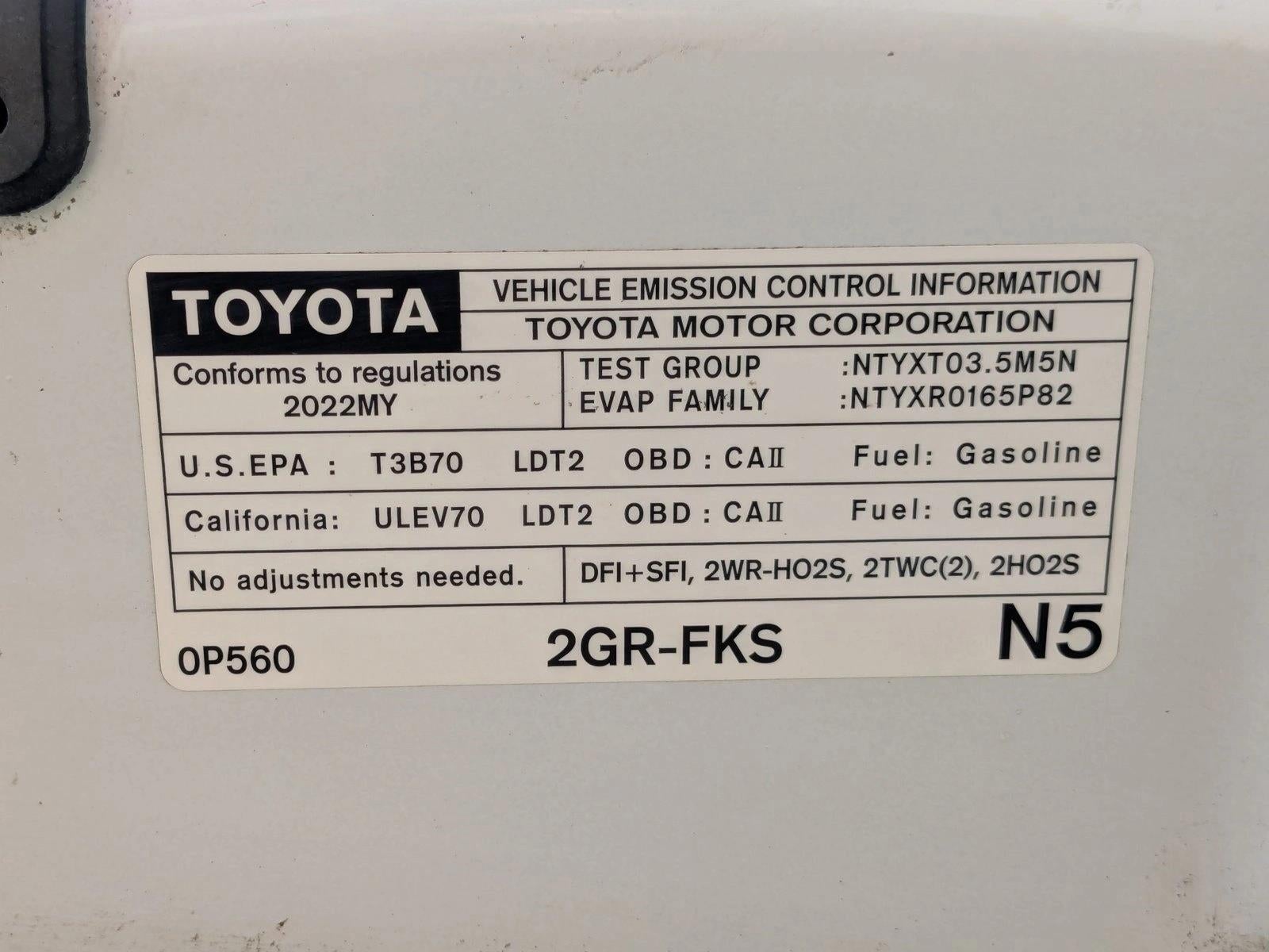 2022 Toyota Tacoma 4WD 4WD TRD Sport Double Cab 5' Bed V6 AT (Natl)
