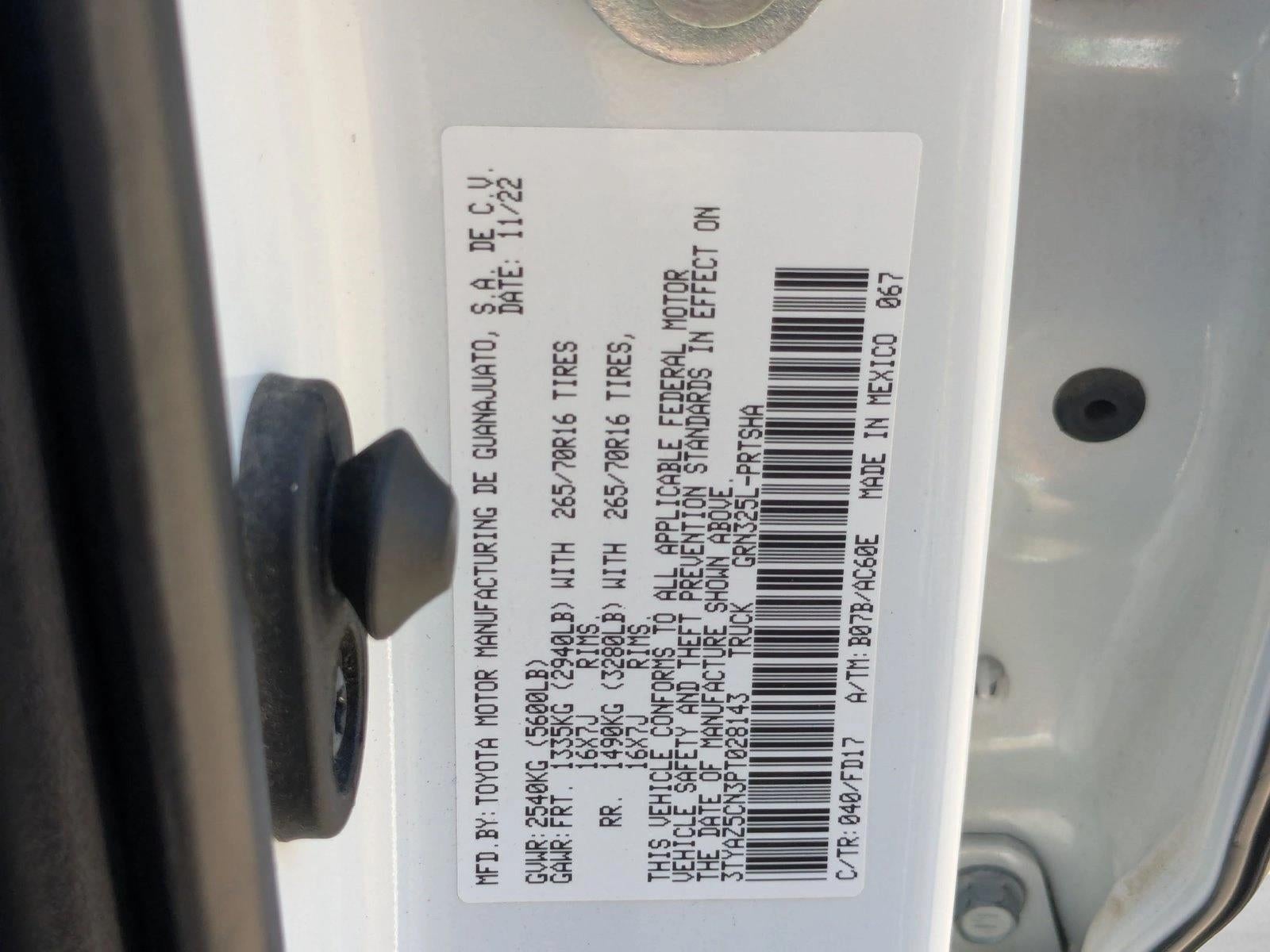 2023 Toyota Tacoma 2WD 2WD TRD Off Road Double Cab 5' Bed V6 AT (Natl)