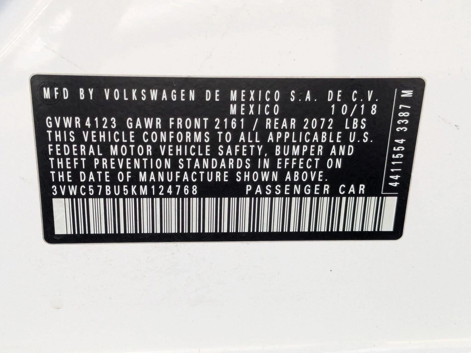2019 Volkswagen Jetta SE Auto w/SULEV