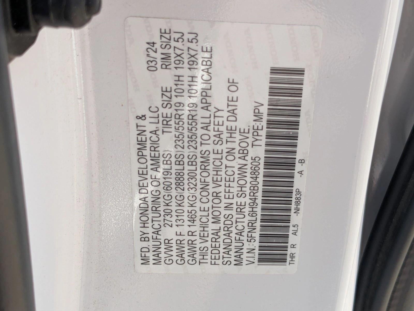 2024 Honda Odyssey Elite Auto