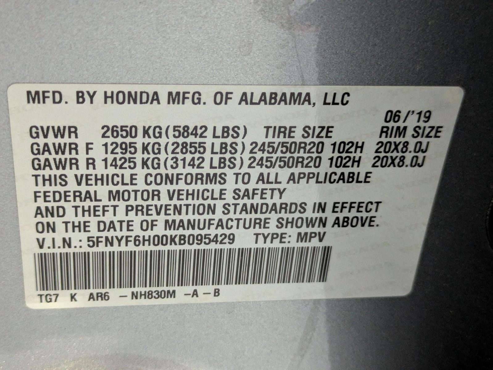 2019 Honda Pilot Elite AWD