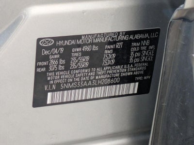 2020 Hyundai SANTA FE SEL 2.0T Auto FWD