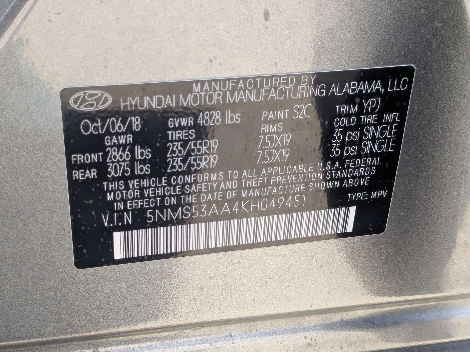 2019 Hyundai SANTA FE Limited 2.0T Auto FWD