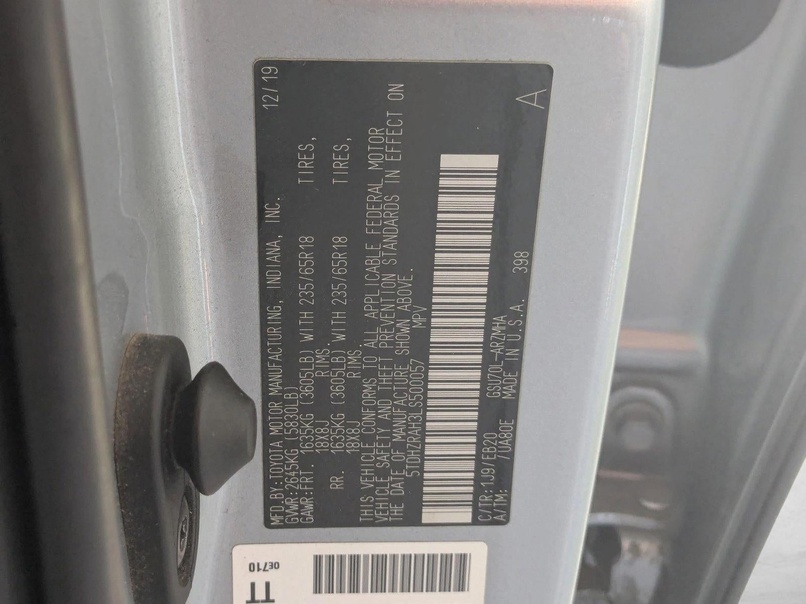 2020 Toyota Highlander XLE FWD (Natl)