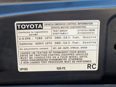 2014 Toyota Tacoma 2WD Double Cab Short Bed V6 Automatic PreRunner (Natl)