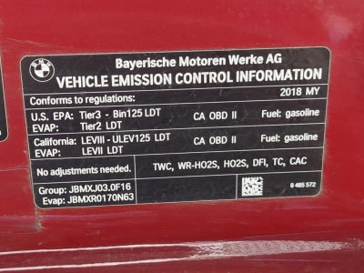 2018 BMW X6 sDrive35i Sports Activity Coupe