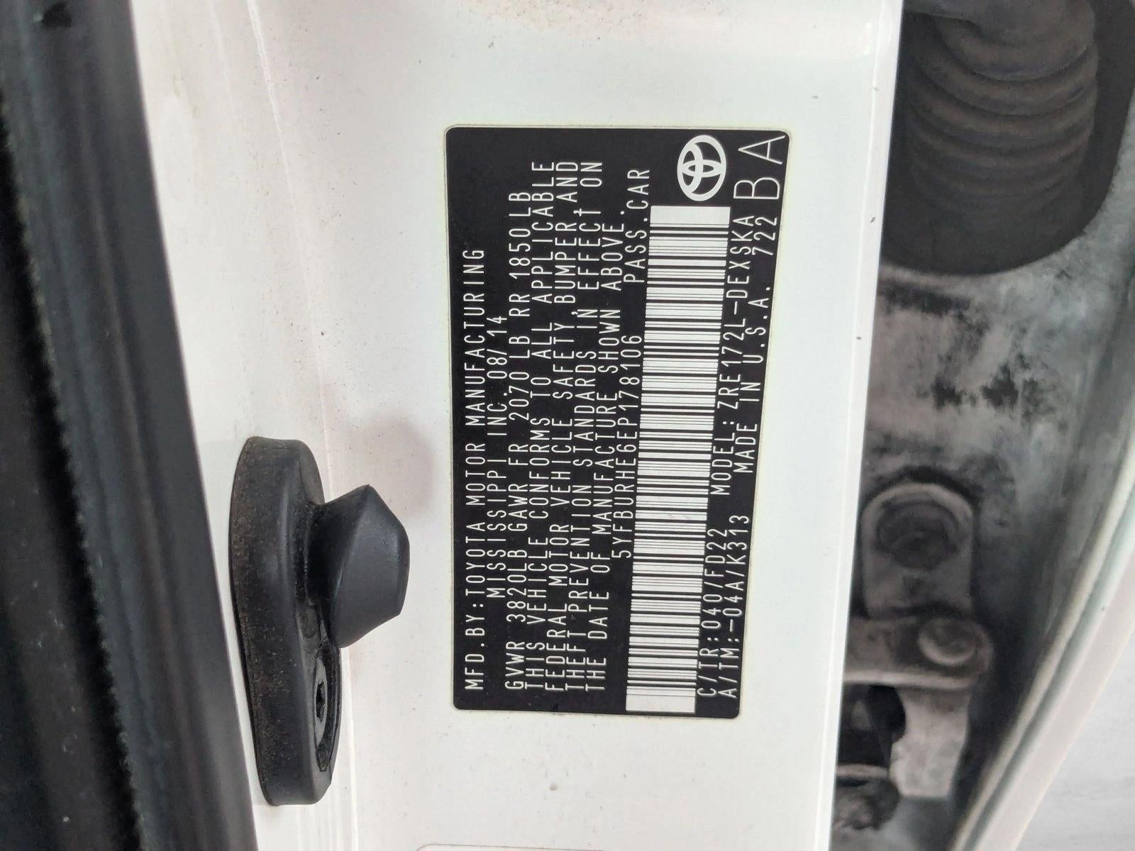 2014 Toyota Corolla 4dr Sdn CVT Auto S Plus (Natl)