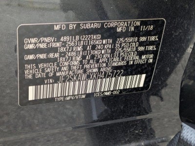 2019 Subaru Forester 2.5i Touring