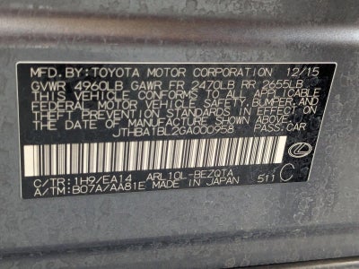 2016 Lexus GS Turbo 4dr Sdn RWD