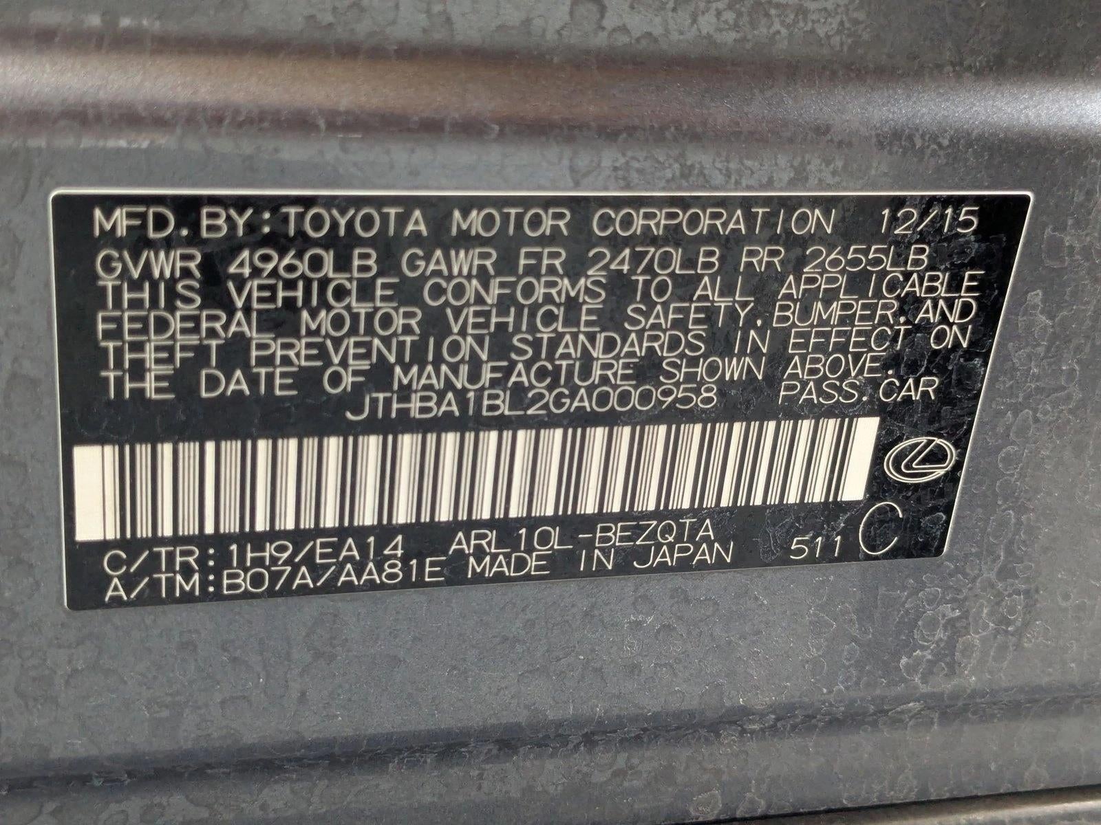 2016 Lexus GS Turbo 4dr Sdn RWD