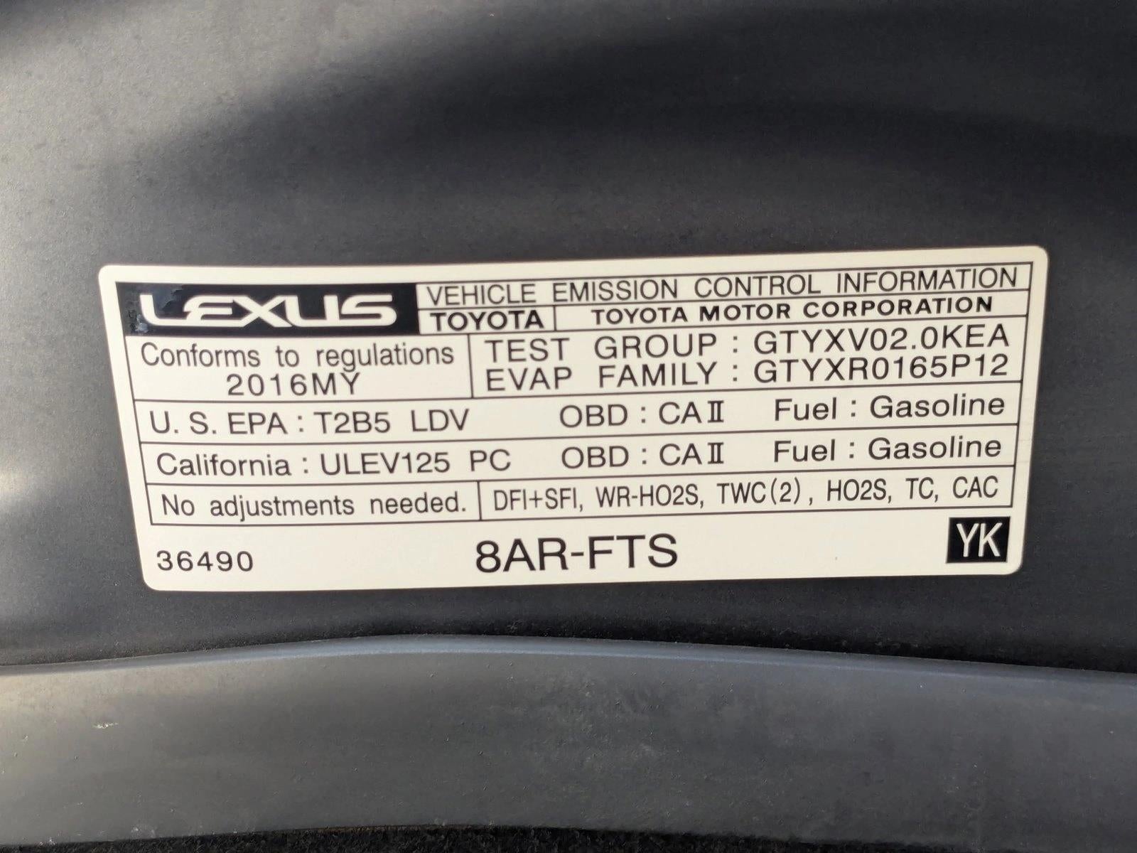 2016 Lexus GS Turbo 4dr Sdn RWD