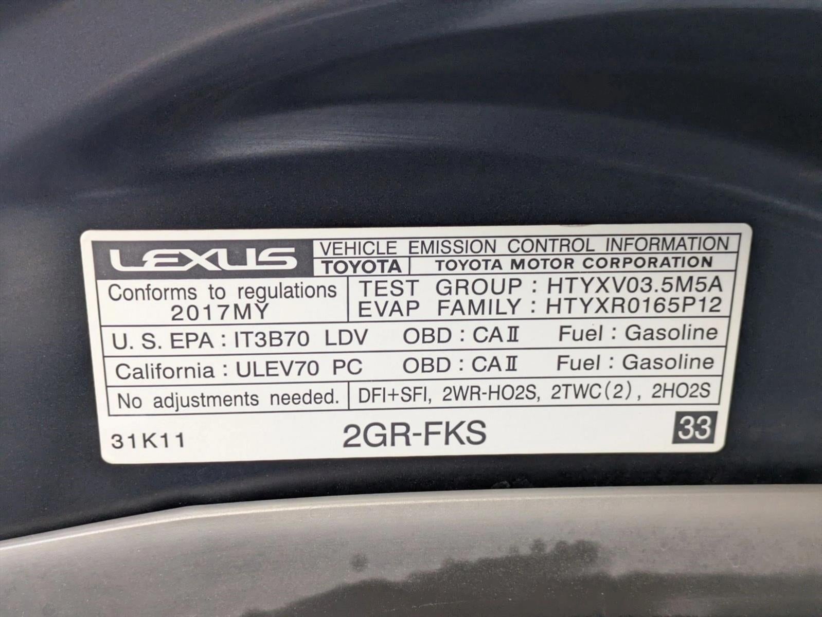 2017 Lexus GS 350 F Sport RWD