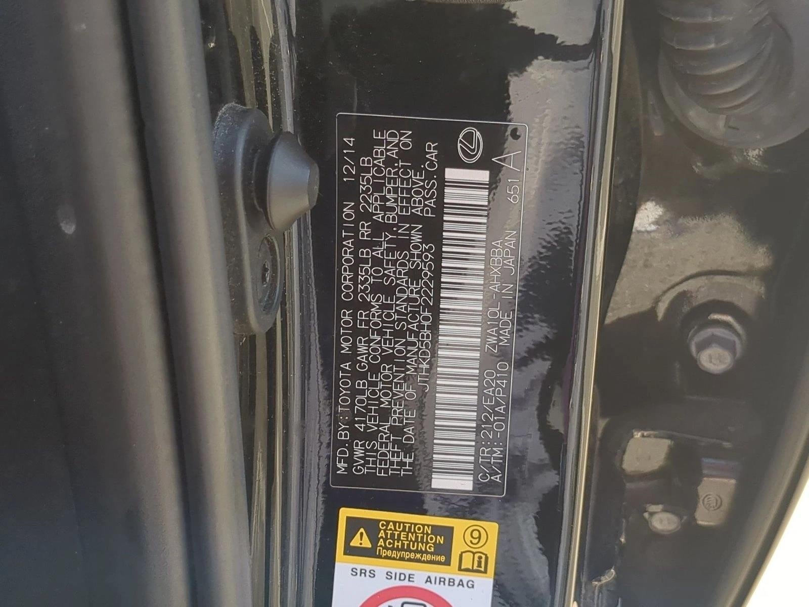 2015 Lexus CT 200h 5dr Sdn Hybrid