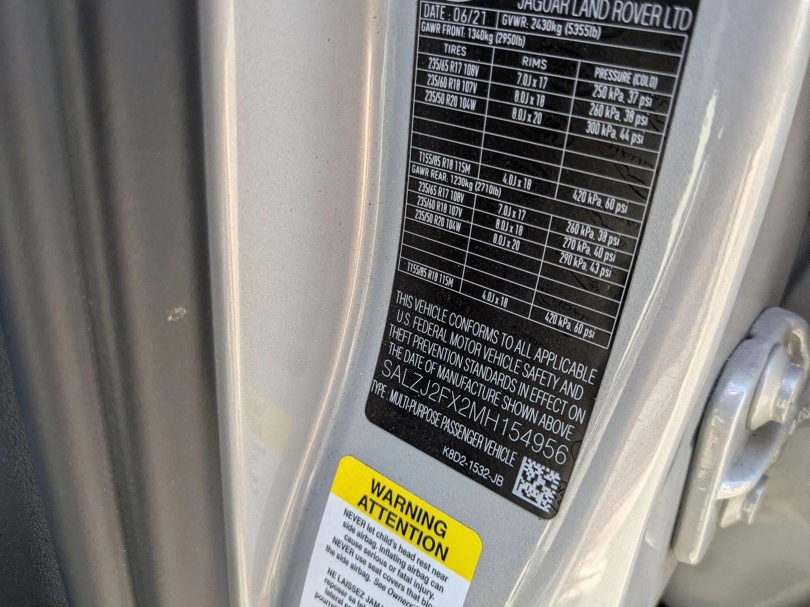 2021 Land Rover Range Rover Evoque S AWD