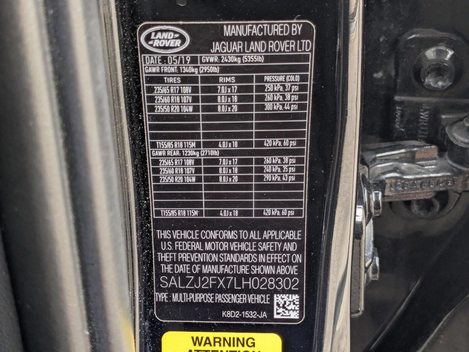 2020 Land Rover Range Rover Evoque P250 S