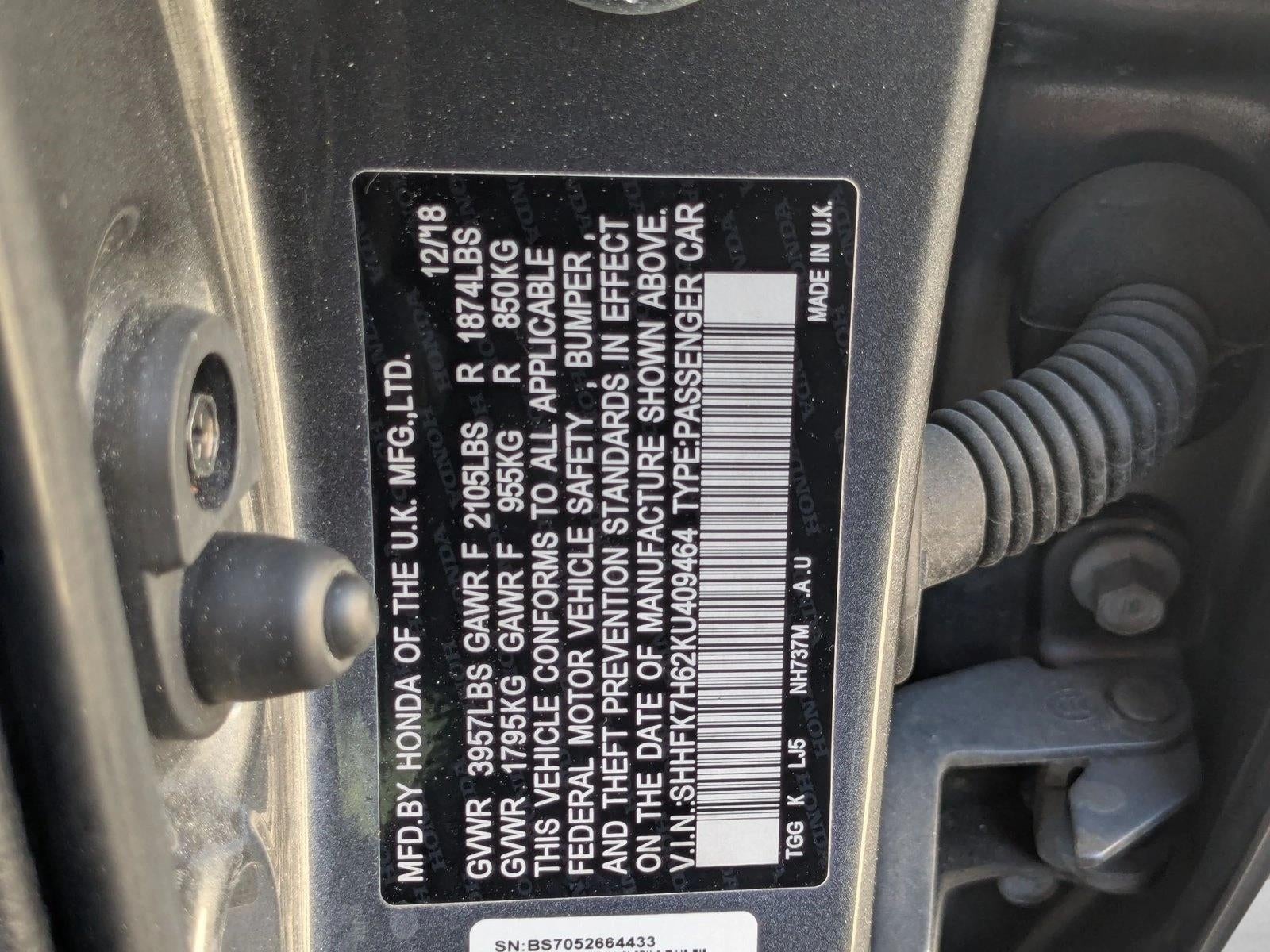 2019 Honda Civic Hatchback EX CVT