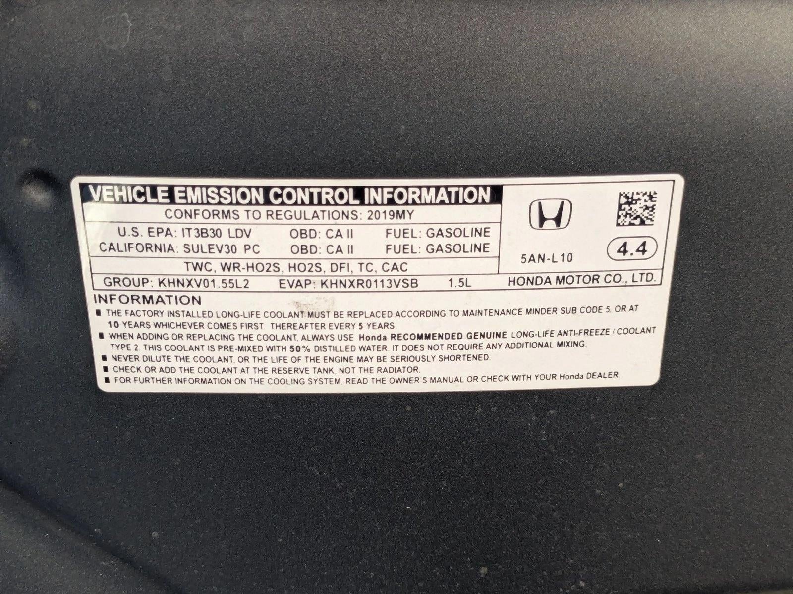 2019 Honda Civic Hatchback EX CVT