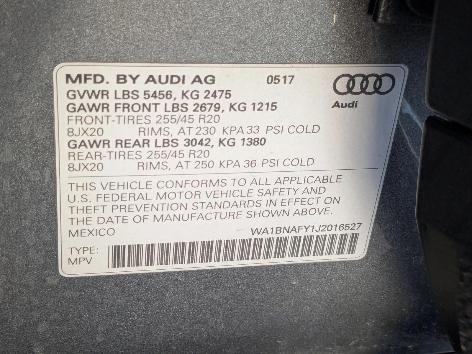 2018 Audi Q5 2.0 TFSI Premium Plus