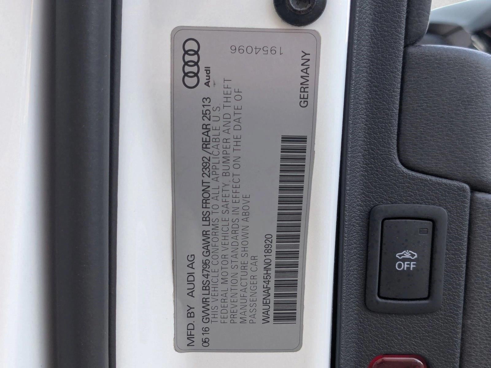 2017 Audi A4 2.0 TFSI Auto Premium Plus quattro AWD