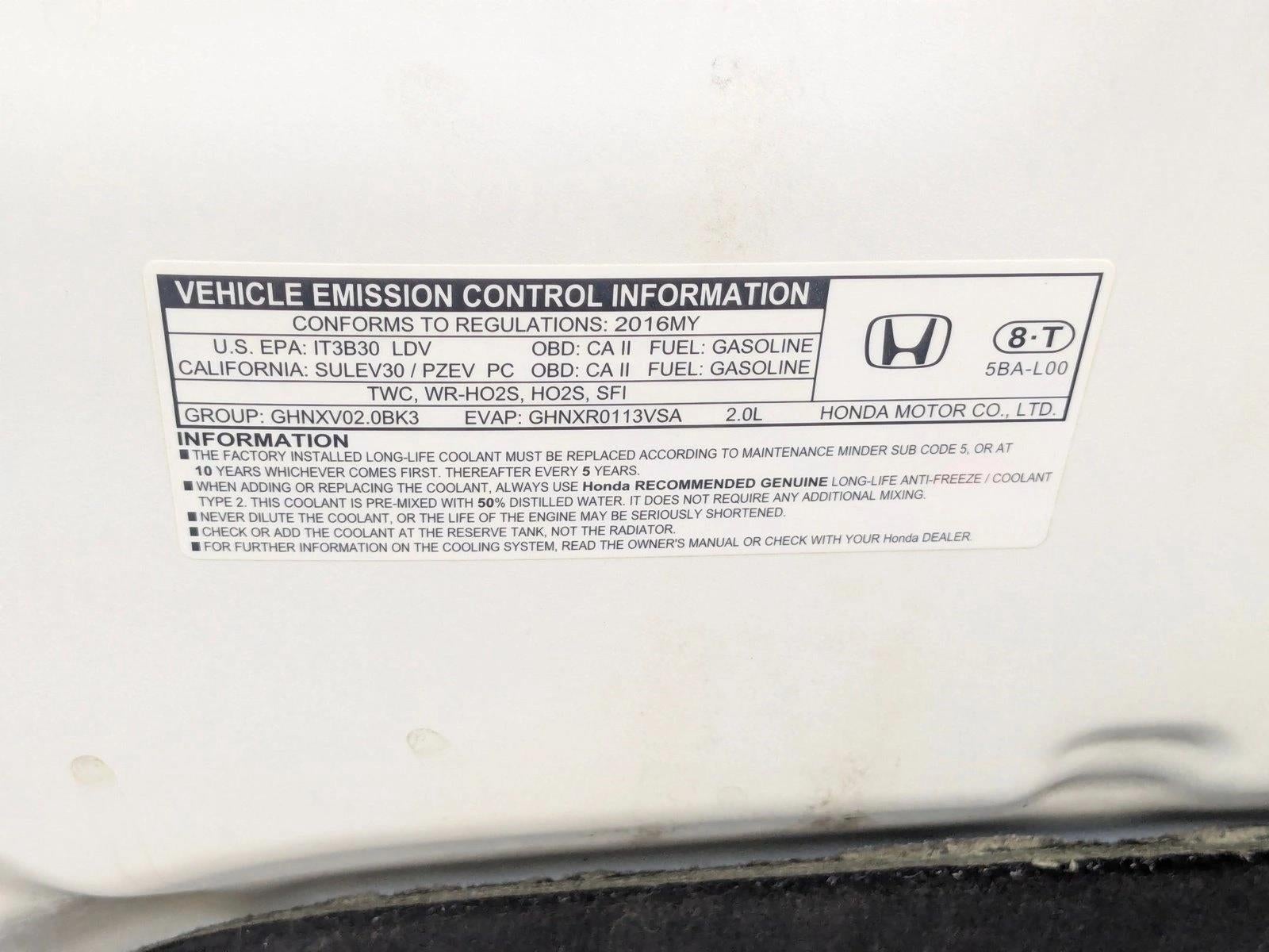 2016 Honda Civic Sedan EX CVT
