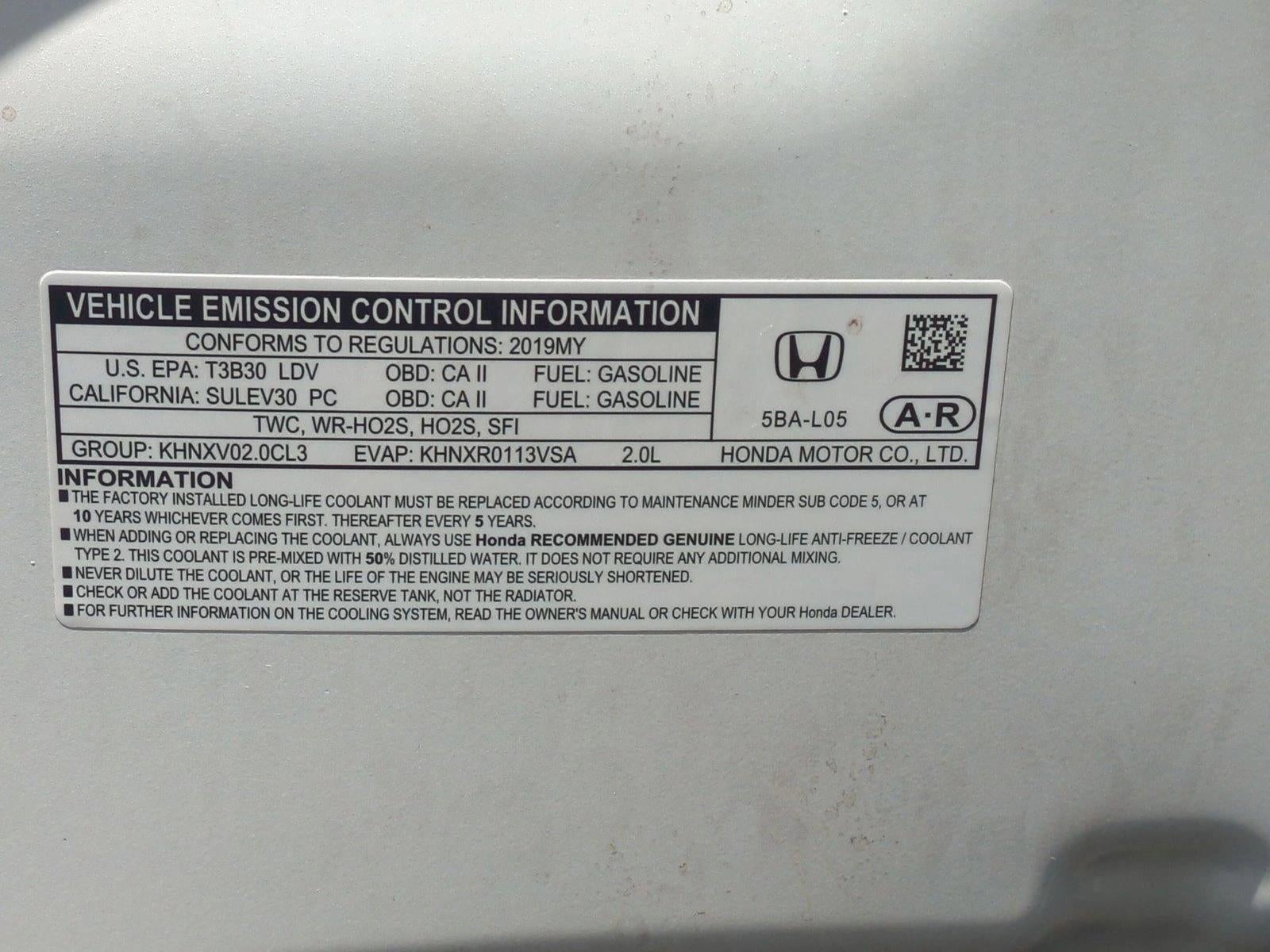 2019 Honda Civic Sedan Sport CVT