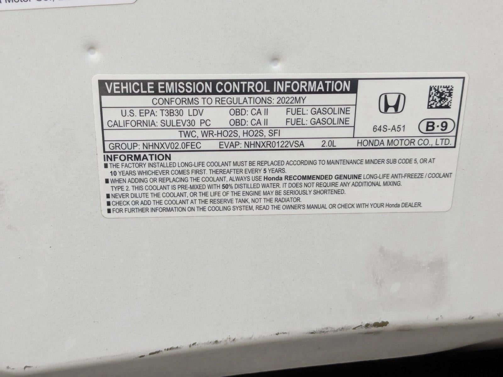 2022 Honda Civic Hatchback Sport CVT